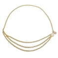 thumbnail image 5 of Cadena de cuerpo de cadena de aluminio multicapa de moda de joyería cadena de cintura de viga de raqueta de calle retro de cabeza de reina de aleación femenina, 5 of 5