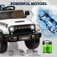 thumbnail image 4 of Sakiyr Kids Ride On Truck Car,12V Electric 4 Wheeler Vehicles with Remote Control, Spring Suspension,3 Speeds, LED Lights, Music, Ride On Car Toys for Boys Girls, 4 of 8