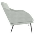 thumbnail image 2 of vidaXL Bench Light Grey 110x76x80 cm Velvet, 2 of 5