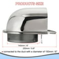 thumbnail image 2 of Unique Bargains Couvercle de Ventilation d'Échappement 6 Pieds pour Grille de Sortie d'Air Murale Extérieure avec Grille à Persiennes et Maillage Argenté, 2 of 5