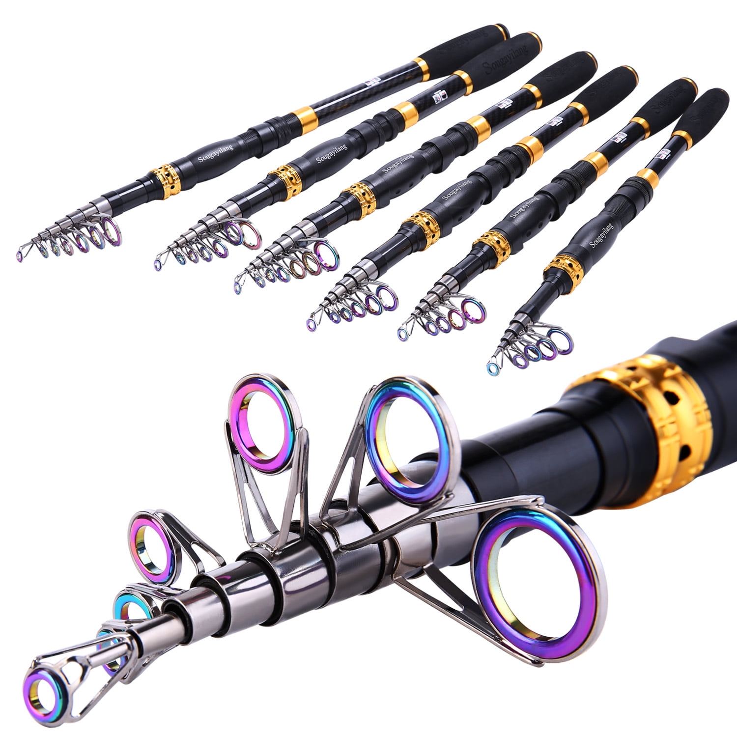 Sougayilang Telescopic Rod-24 Ton Carbon Fiber Fishing Pole - Walmart.com