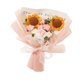 thumbnail image 4 of Ramo de flores de ganchillo, girasol, flor artificial, decoración de escritorio, hecho a mano Rosa, 4 of 9