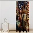 thumbnail image 2 of Labour Day Waterproof Bathroom Curtains Set with Hook, Printed Shower Curtain Set for Bathroom Decoration, 2 of 6