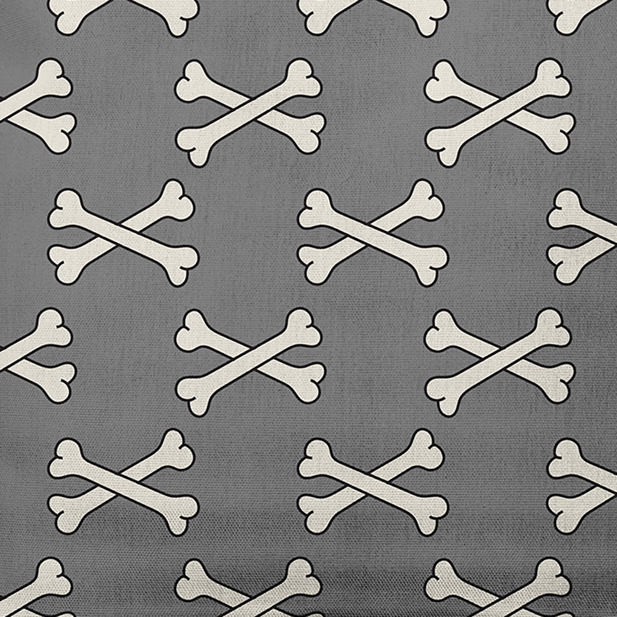 Simply Daisy 16" x 16" Cross Bones Decorative Throw Pillow, Steel Gray