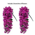 thumbnail image 4 of Artificial Fake Hanging Flowers Plants,2PCS Faux Silk Morning Glory Trailing Vines for Outdoor Decoration, 4 of 6