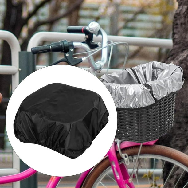 Funda para cesta de bicicleta, con cordón elástico, impermeable, tela Oxford 210D, para motocicletas, bicicletas de adultos y bicicletas eléctricas. 38x33x26cm