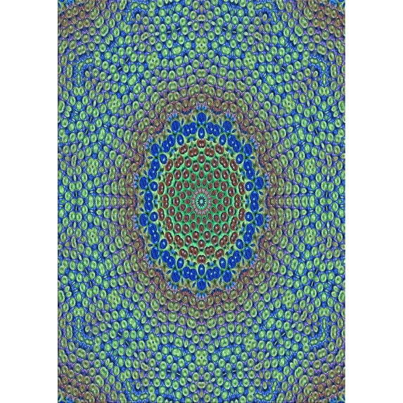 Ahgly Company Machine Washable Indoor Rectangle Transitional Dark Slate Blue Purple Area Rugs, 7' x 10'