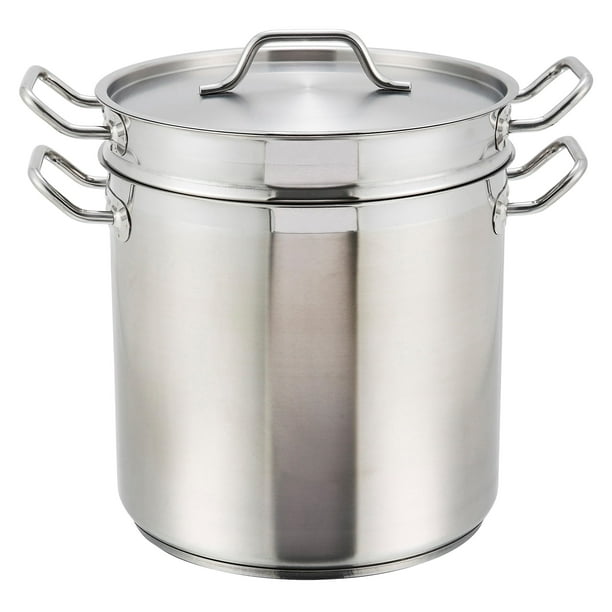 Winware - Olla para vapor/pasta de acero inoxidable de 20 cuartos con tapa