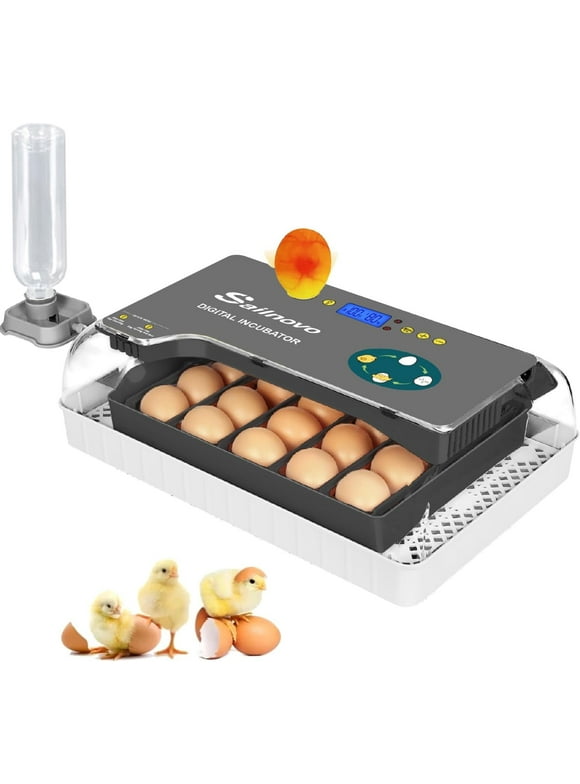 Adnoom Egg Incubator, 15 Eggs Automatic Incubator with Temperature Control and Automatic Egg Turning Function for Hatching Chickens, Ducks, Quails, and Birds, the Best Choice for Children's Gifts