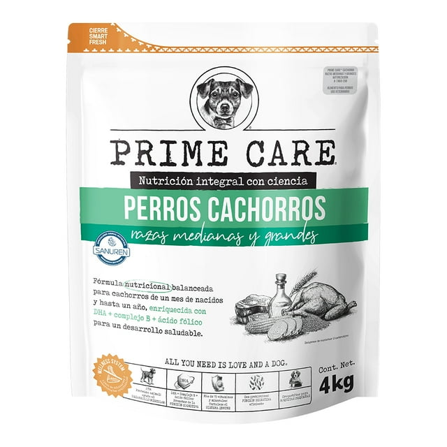 Croqueta Prime Care Para Cachorros Razas Medianas Y Grandes 4Kg