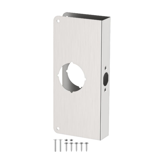 Door Knob Reinforcement Plate Stainless Steel Door Repair Plate Easy to Install