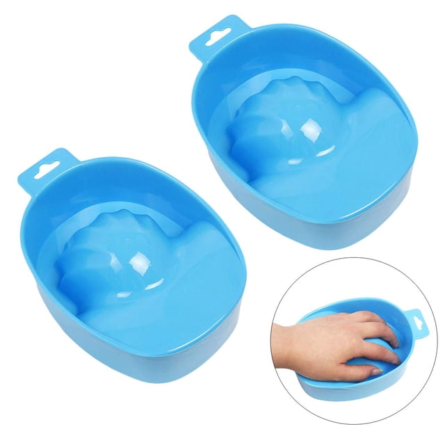 2 Pcs Manicure Nail Soaking Bowl Acetone Soak Off Dip Powder Polish Remover Wash Care Tool