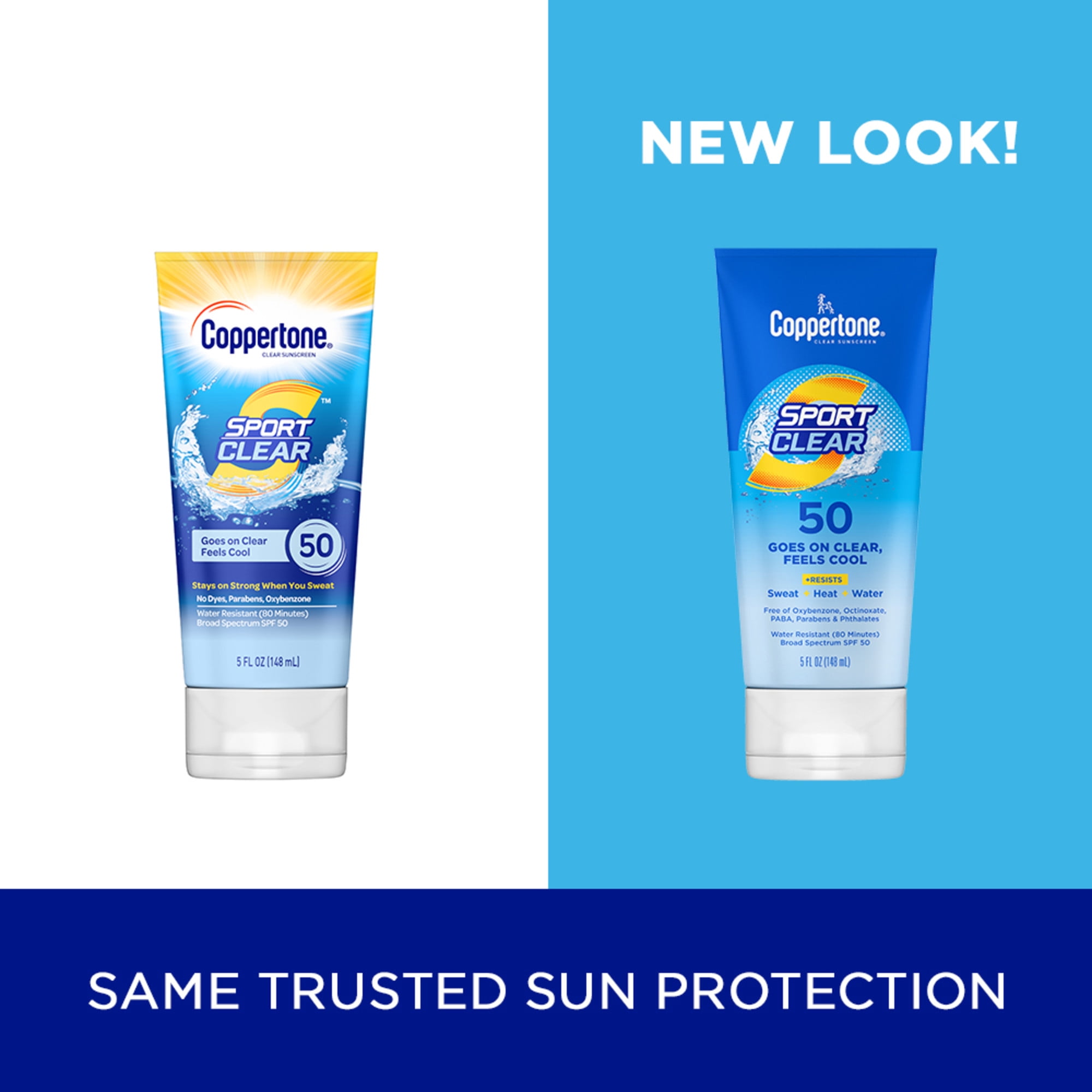 Coppertone Sport Clear Sunscreen, Broad Spectrum SPF 50 Sunscreen, 5 oz