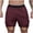 Wine, variant on Men Style Solid Color Casual Fashion With Pockets Drawstring Waist Short Pants
