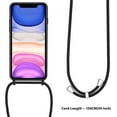 thumbnail image 3 of Crossbody Lanyard Phone case for iPhone 14 Pro 6.1 inch, Silicone Phone Cover with Adjustable Necklace Strap Soft Belt Neck Cord Lanyard Shockproof Protective Case - Black, 3 of 14