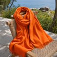 thumbnail image 4 of Lumtrix Tassel Scarf for Women and Men Winter Warm Long Scarves Large Travel Blanket Scarf Wrap M One Size, 4 of 5