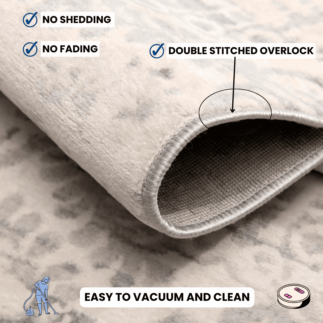 Rug Branch Havana 2' x 30' (Exact Size: 2'3" x 30') Abstract Indoor Runner Rug, Beige Grey, Contemporary - Entryway, Hallway, Bathroom, and Kitchen