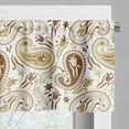 thumbnail image 5 of Ambesonne Persian Valance & Curtain, Floral Paisley Tulips, 55"x30", White Chocolate Umber, 5 of 6