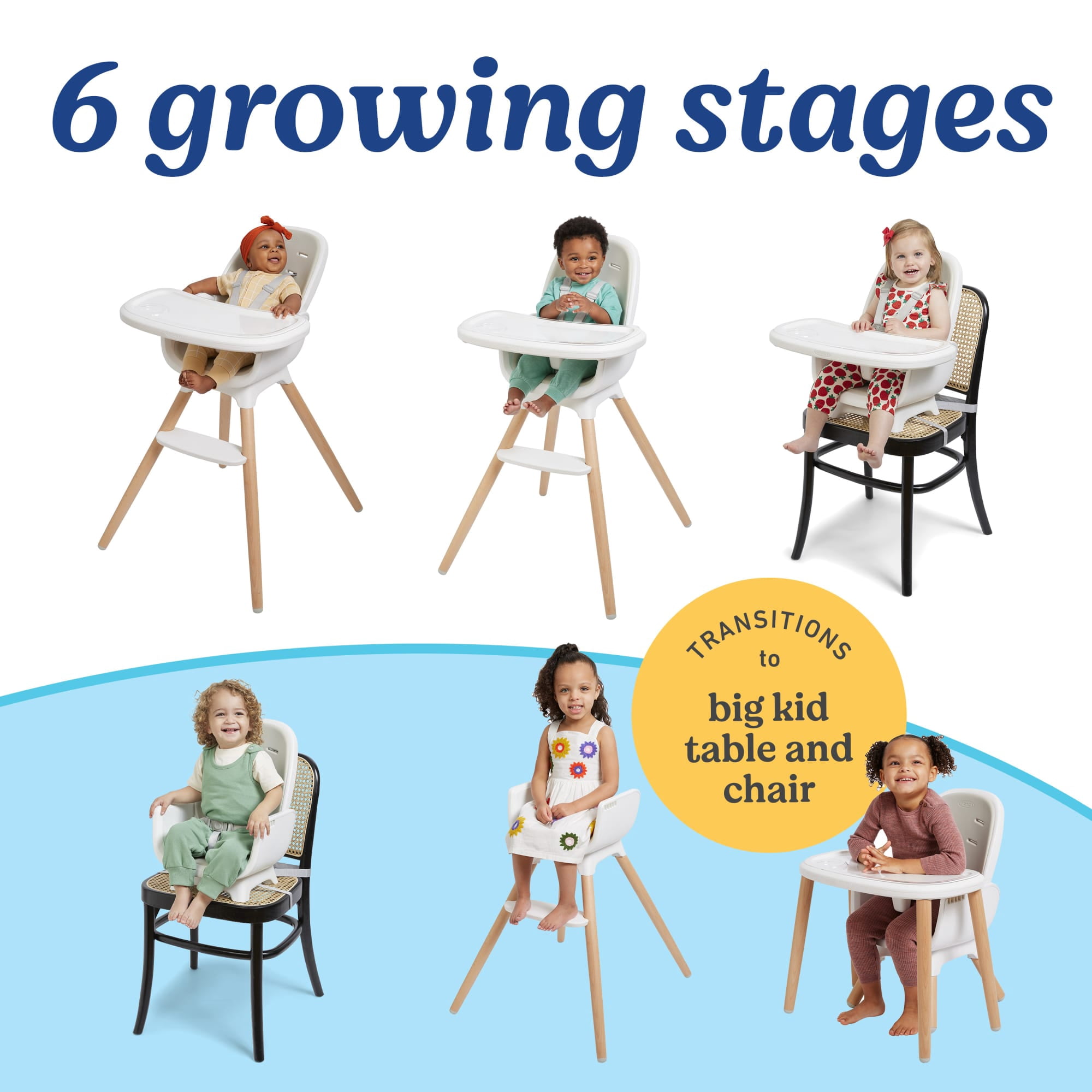 Graco Table2Table Lux Infant Toddler Highchair, Rhodes, 1 Count