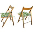thumbnail image 5 of Vargottam Indoor/Outdoor Tufted Printed Square Seat Patio Cushion Set Of 2 Water Resistant Patio Furniture Seat Cushion 19,inches, Green | Ikat, 5 of 7