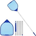 thumbnail image 2 of PATLOLLAV Swimming Pool Leaf Skimmer Net with 5 Deluxe Aluminum Pole Sections Ultra Fine Mesh Netting, Clean and Remove The Finest Debris Fast Pool,Spa,Pond Cleaning Maintenance, 2 of 5