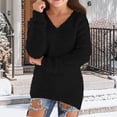 thumbnail image 2 of Coerni Unisex Kids and Toddlers' Cotton V-Neck Sweater Long Sleeve Fuzzy Furry Blouse Girls Fall Warm Sweatshirt Tops, 2 of 5