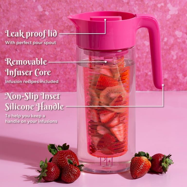 Paris Hilton Water Infusion Pitcher, Fruit Infuser with Removable