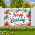 thumbnail image 7 of Colorful Theme Happy Birthday Banner Polyester Material Party Decoration for Birthday Party Kids Event Celebration, 7 of 7