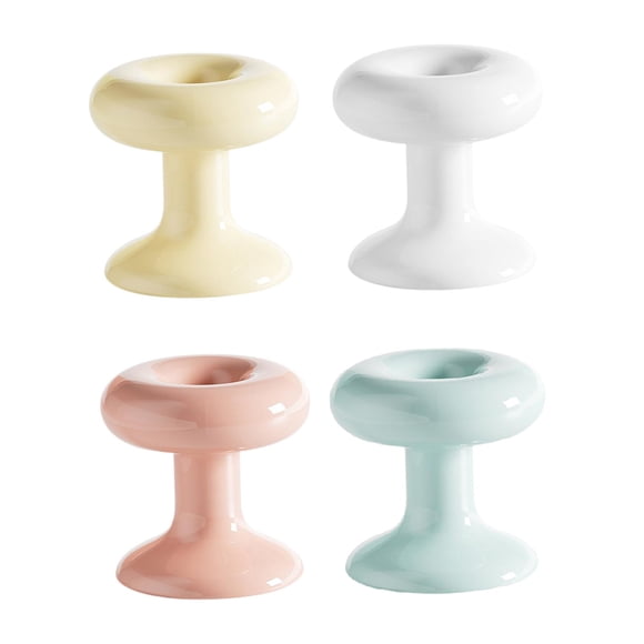 4 piezas de botón de inodoro en forma de dona, ayuda para presionar el botón de descarga del tanque de agua, decoración, tirador de cajón, elevador de