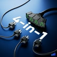 thumbnail image 5 of Maximm 12/3 Extension Cord 25 Feet, 12AWG, Black, ETL Listed, 3 Prong Plug 4-Outlet SJTW Heavy Duty Indoor, Weather Resistant - Power Cord for Appliances, 25ft, 5 of 5