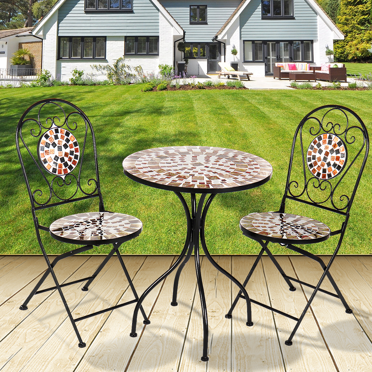 Mosaic Bistro Patio Sets For The Outdoors
