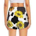 thumbnail image 4 of Goofa Sunflowers Country Printed Women 2 in 1 Running Shorts,Quick Dry Athletic Workout Shorts,High Waisted Athletic Shorts with Liner Pockets-X-Large, 4 of 9