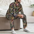 thumbnail image 7 of Lsque Watercolor Romantic Paisley Pattern Long Sleeve Pajama Set for Men - Soft 2-Piece Sleepwear and Loungewear Set with Pockets, Comfy Nightwear-XX-Large, 7 of 7