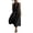Z1#Black994, variant on Puliio Summer Dresses for Women Halter V Neck Linen Blend Loose Midi Casual Dress with Pockets