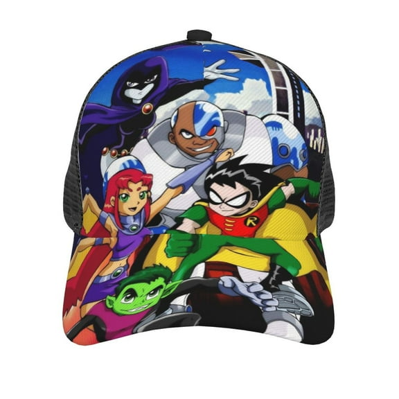 Teen-Titans-Go Baseball Cap for Men Women Mesh-Back Adjustable Classic Trucker Hat