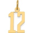 thumbnail image 1 of 14K Yellow Gold Small Elongated Number 12 Charm Made In United States les12, 1 of 6