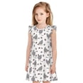 thumbnail image 1 of Balery Funny Chicken Camisón de princesa para niñas, pijama de algodón con mangas abullonadas, suave y bonito.-Medium, 1 of 6