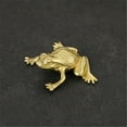 thumbnail image 4 of Brass Frog Shelf Decors Accent Figurines Tabletop Centerpieces Home Decorations Retro Frog Decorative Objects, 4 of 9