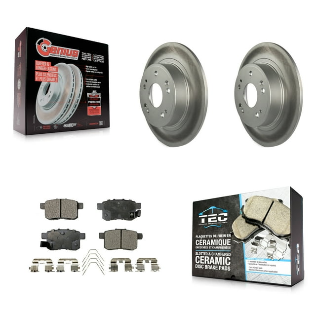 Transit Auto Rear Coated Disc Brake Rotors and Ceramic Pads Kit for Car Honda Accord Acura TSX KGT-101562
