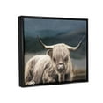 thumbnail image 4 of Stupell Industries Highland Cow Portrait Animals & Insects Painting Black Floater Framed Canvas Art Print Wall Art, 21 x 17, 4 of 10