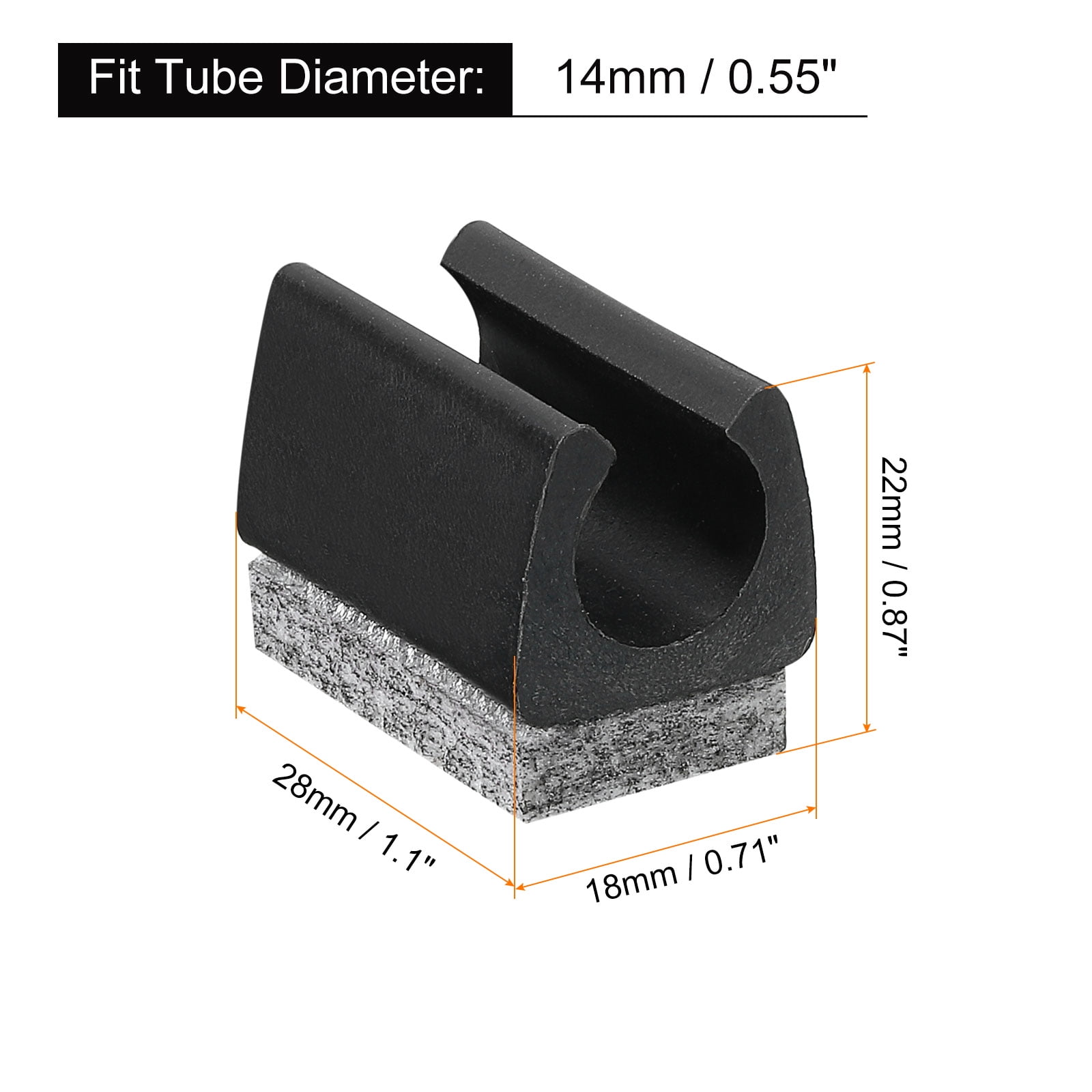 Uxcell 40 Pack Chair Legs Tips Caps with Felt Pads Fit 14mm Tube Legs, Black, Gray Pad