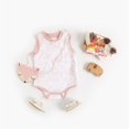 thumbnail image 5 of Gibobby Pañalero de algodón Ropa de verano para bebé, mono de algodón con dibujos animados para bebé recién nacido, arnés para bebé con estampado de animales,(Rosa, 6 Meses), 5 of 5