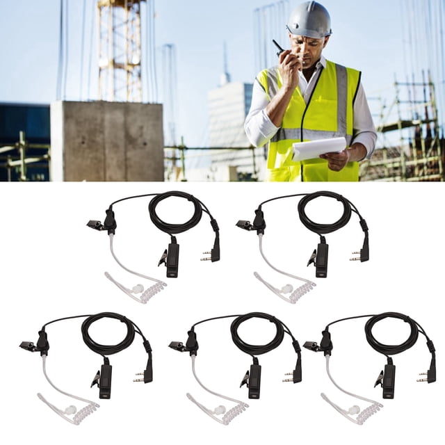 Auricular Walkie-talkie De Vigilancia K Head, Auricular De Radio Con Reducción De Ruido De 2 Pines Y Micrófono Para BF 888S BF 777S BF 666S BF UV5R