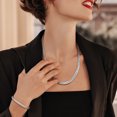 thumbnail image 3 of Everly Women's Sterling Silver 5.5mm Double Curb Link Chain Necklace & Bracelet Set - 18 in + 7.5 in, 3 of 10