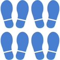 thumbnail image 1 of PATIKIL 6x2.5" Footprint Sticker, 4 Pairs PVC Shoes Floor Decal Sign for Class Decor Stair Guide, Sky Blue, 1 of 6
