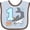 Blue and Chocolate, variant on Inktastic 1st Birthday Shark with Cake Boys or Girls Baby Bib