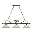 thumbnail image 2 of Thomas Lighting 2203IS/10 Island Lighting Oil Rubbed Bronze Metal Glass Santa Fe, 2 of 2