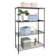 thumbnail image 2 of 4 Shelf Metal Wire Shelving Rack Holder Adjustable Storage Unit Organizer Black, 2 of 9