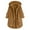 Brown, variant on POIUYTR Womens Winter Sherpa Jacket Plus Size Long Sleeve Button UP Cute Fleece Hooded Cardigan Open Front Fuzzy Teddy Coat Outerwear with Pockets 2024