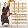 thumbnail image 2 of Miss Lavish London Women’s Long Kaftan Dress – Plus Size Maxi Caftan, Full-Length Beach Cover Up, Boho Resort Wear, Modest Summer Dress for Vacation & Lounge-Blue,XL, 2 of 6